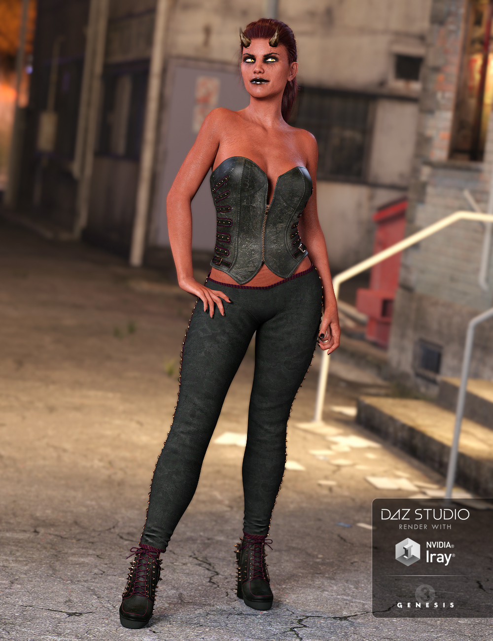 Wicked Ways Outfit for Genesis 3 Female(s)