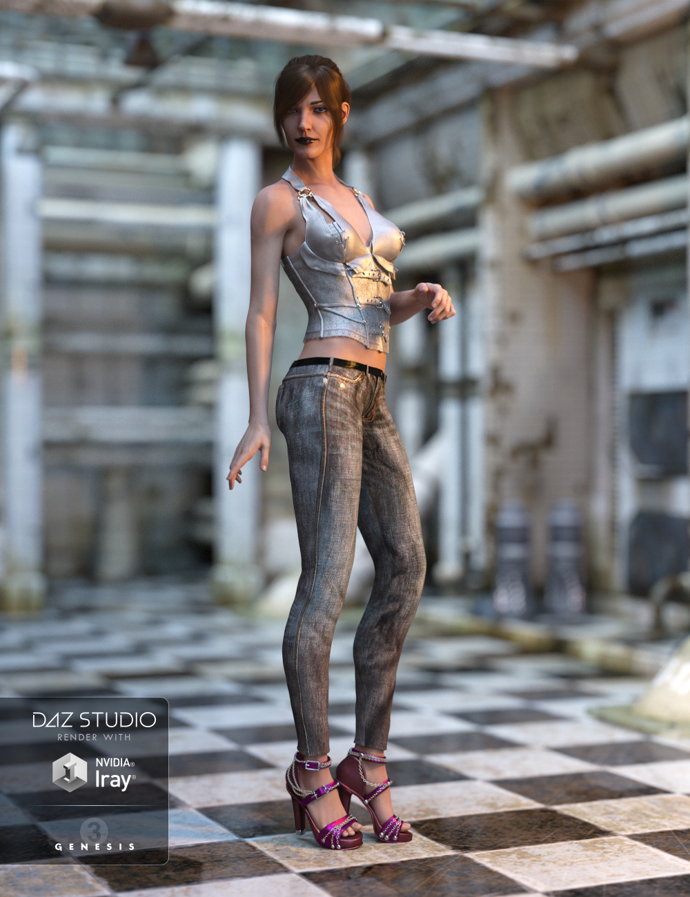 Skinny Jeans and Corset Outfit Textures by: Shox-Design, 3D Models by Daz 3D