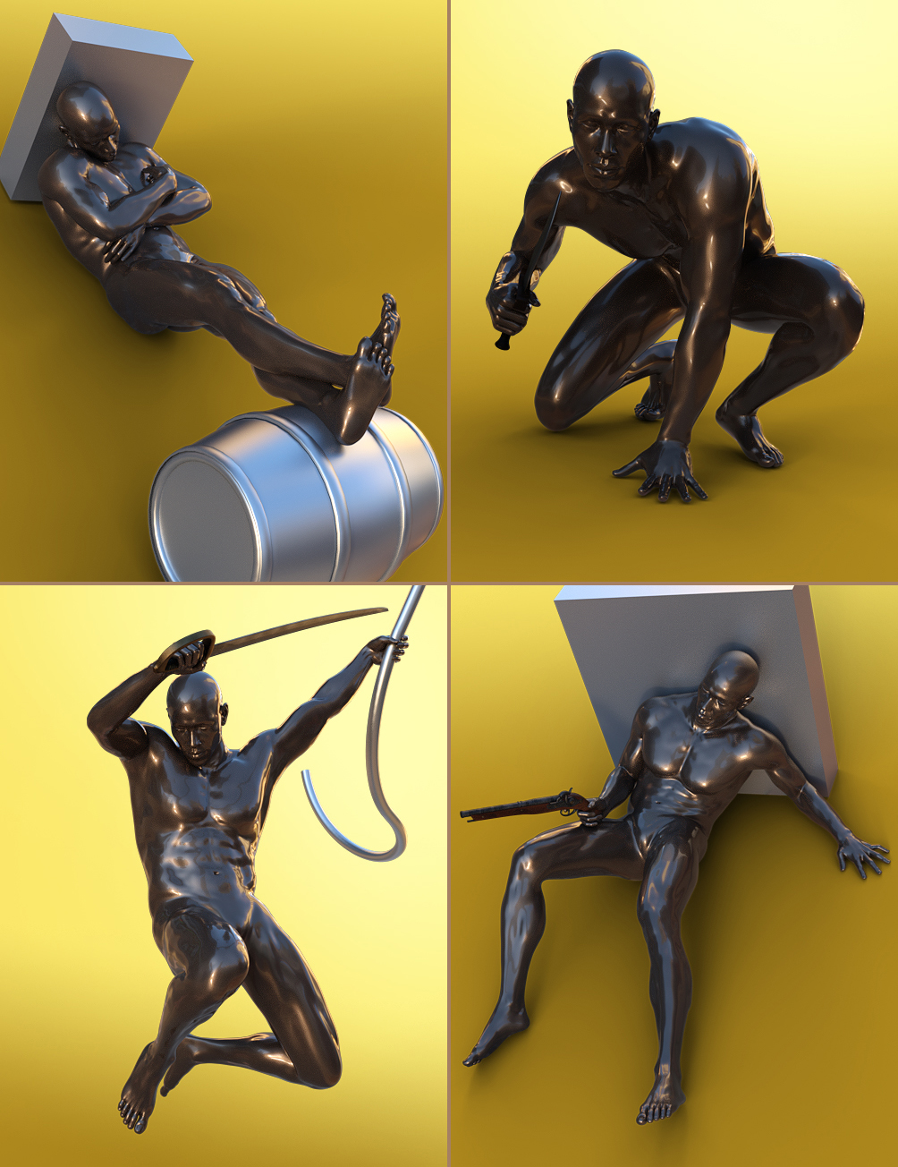 Sea Dog Poses for Darius 7 by: Devon, 3D Models by Daz 3D