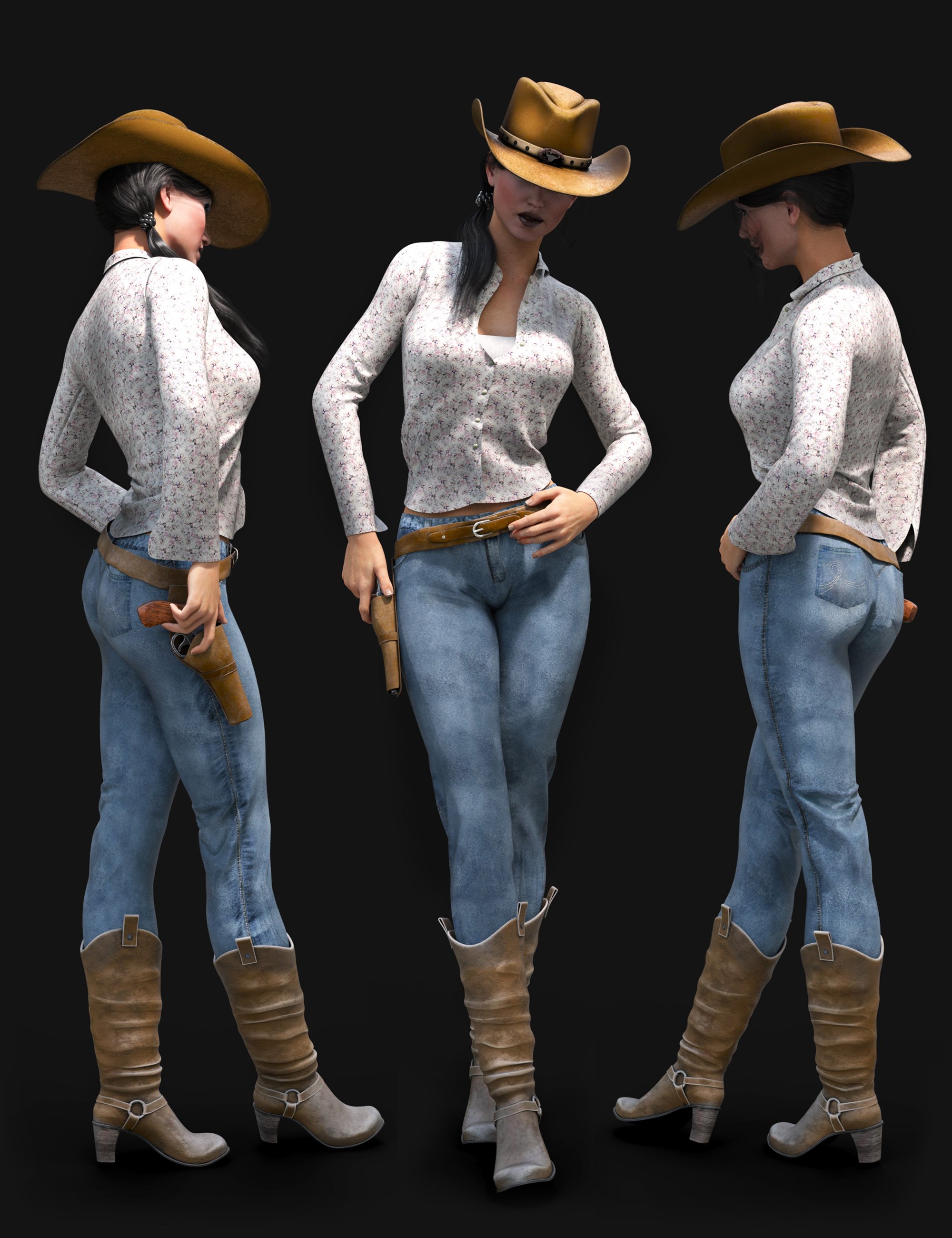 i13 Modern Cowgirl Outfit for the Genesis 3 Female(s)