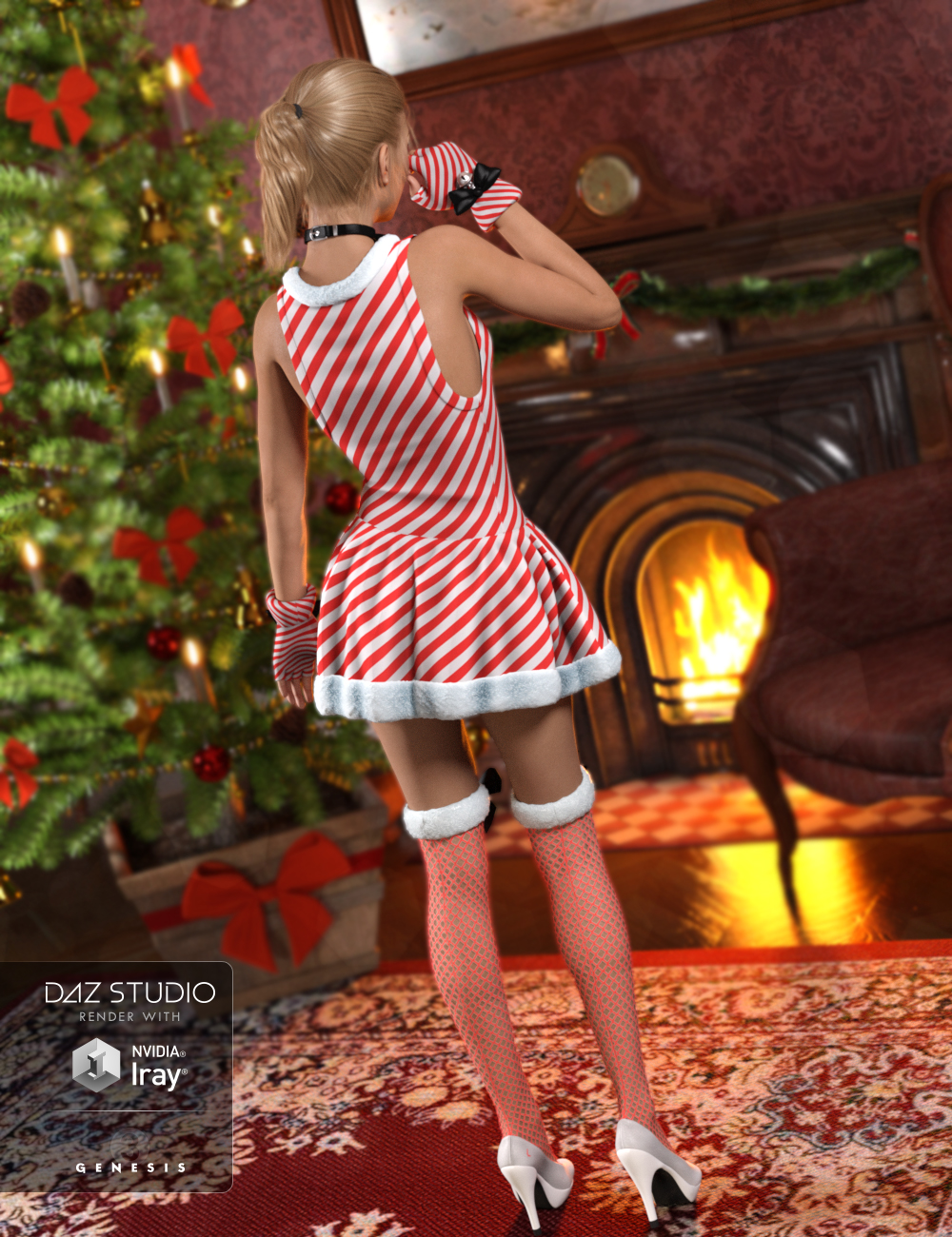 Santa Honey Outfit for Genesis 3 Female(s) by: DemianMada, 3D Models by Daz 3D