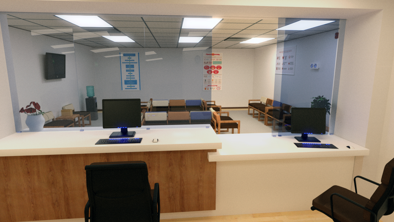 Hospital Waiting Area Hospital Waiting Area by: Tesla3dCorp, 3D Models by Daz 3D