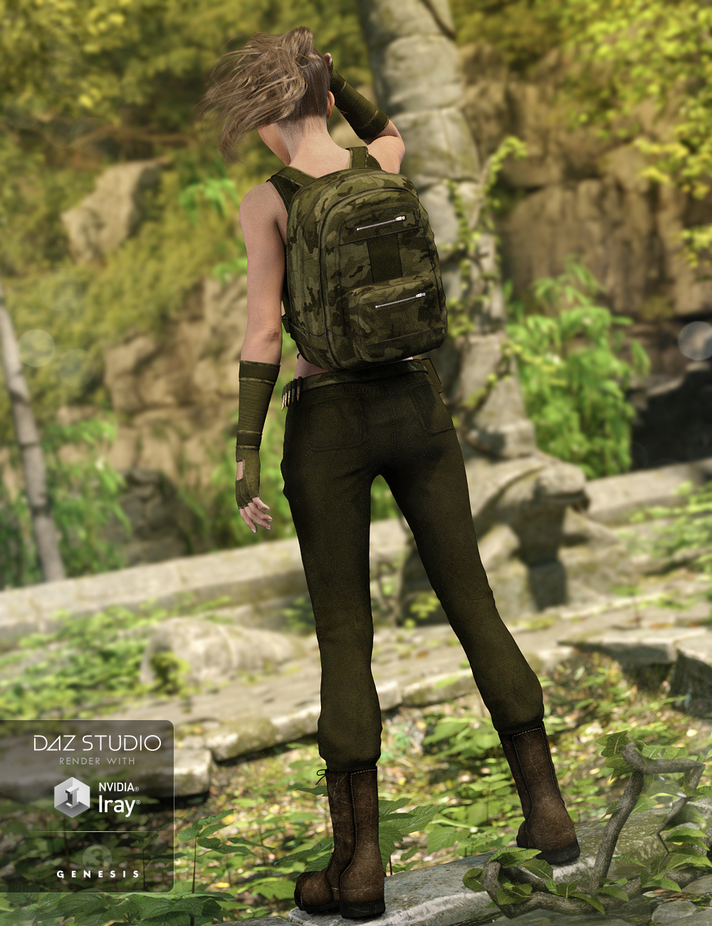 Rogue Commando Outfit for Genesis 3 Female(s) by: Barbara BrundonUmblefugly, 3D Models by Daz 3D