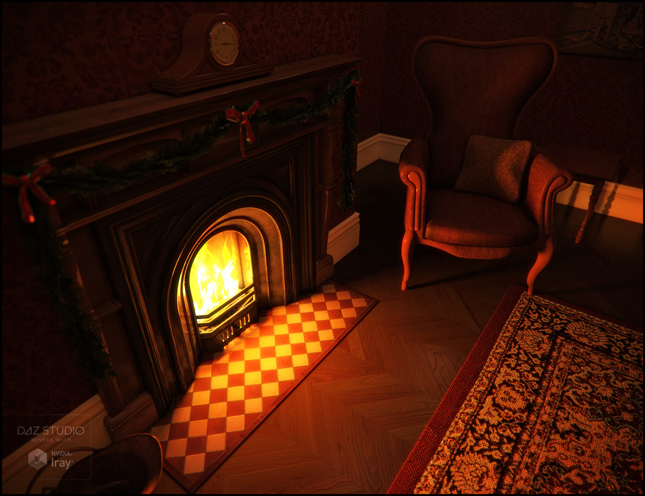 Holiday Nook Iray Addon by: Jack Tomalin, 3D Models by Daz 3D