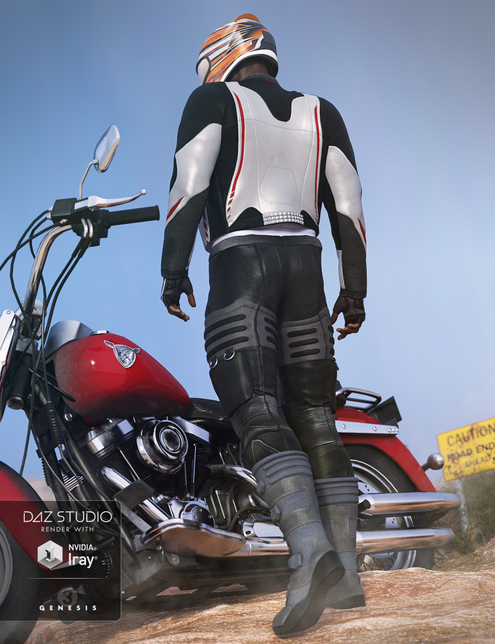 Moto Racer Outfit for Genesis 3 Male(s) by: Barbara BrundonUmblefugly, 3D Models by Daz 3D