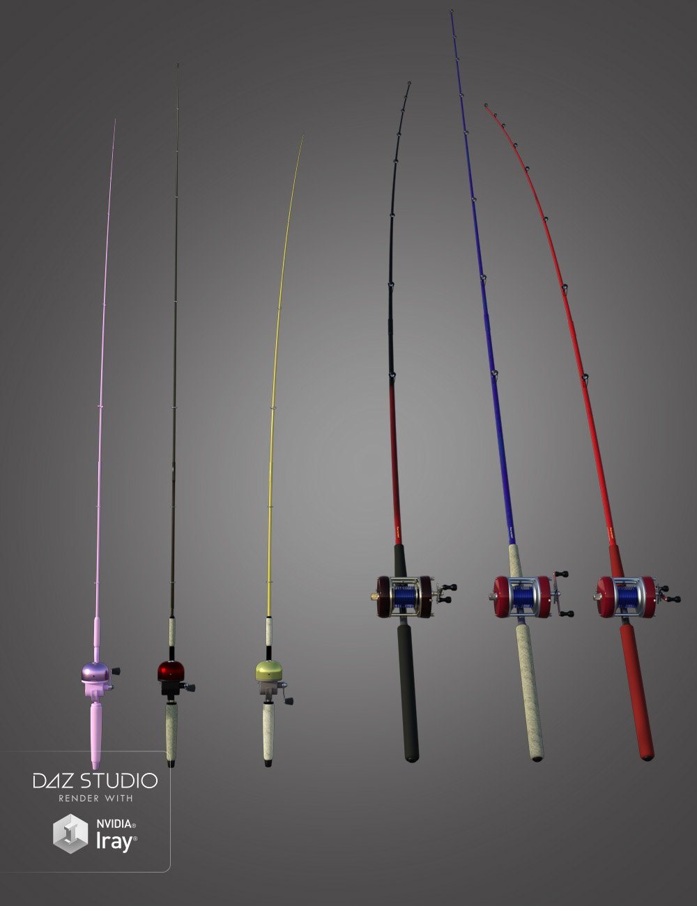 Gone Fishing II - Newbie and Pro Gone Fishing II - Newbie and Pro by: Code 66, 3D Models by Daz 3D