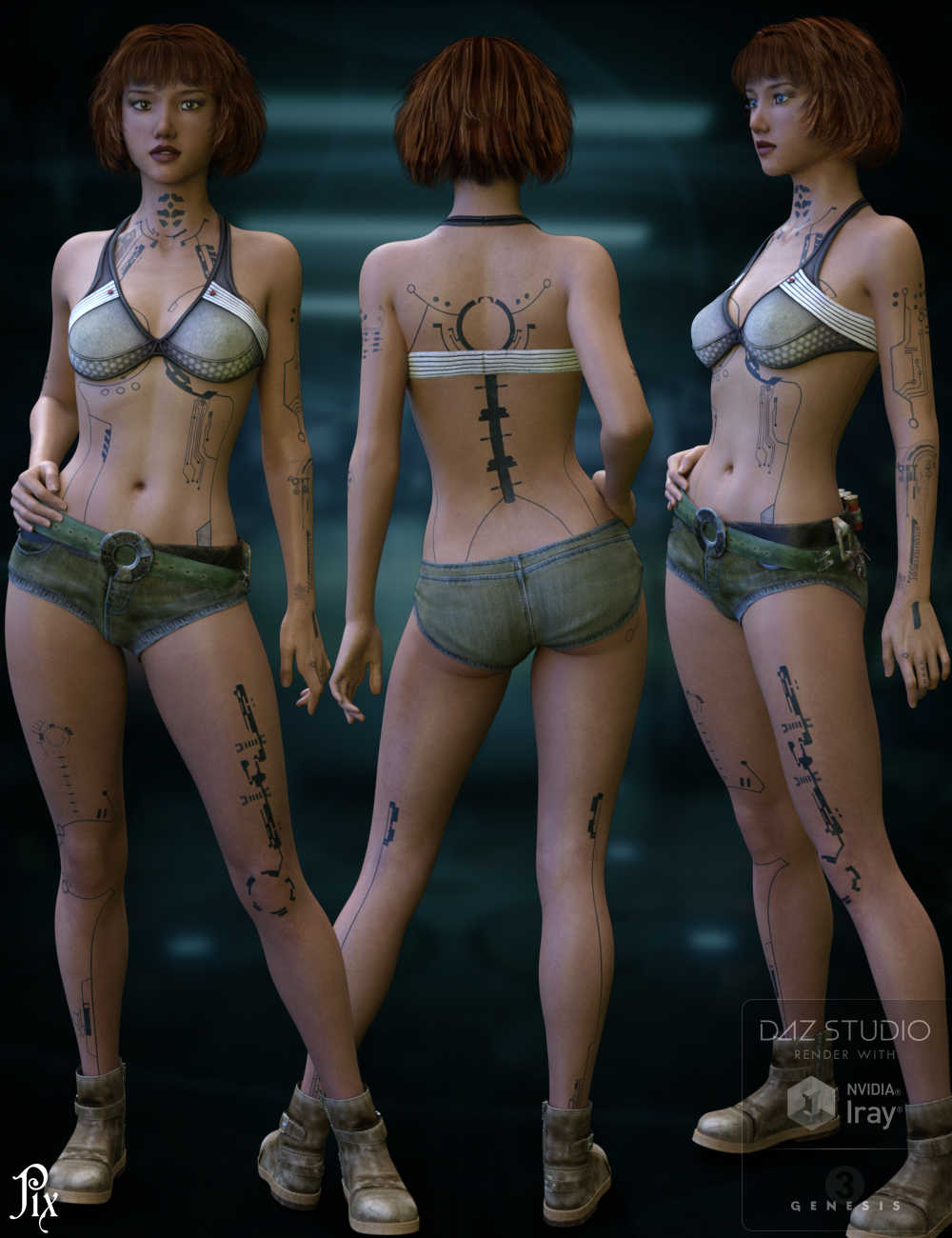 Pix Circuit for Genesis 3 Female by: PixelunaTravelershadownet, 3D Models by Daz 3D