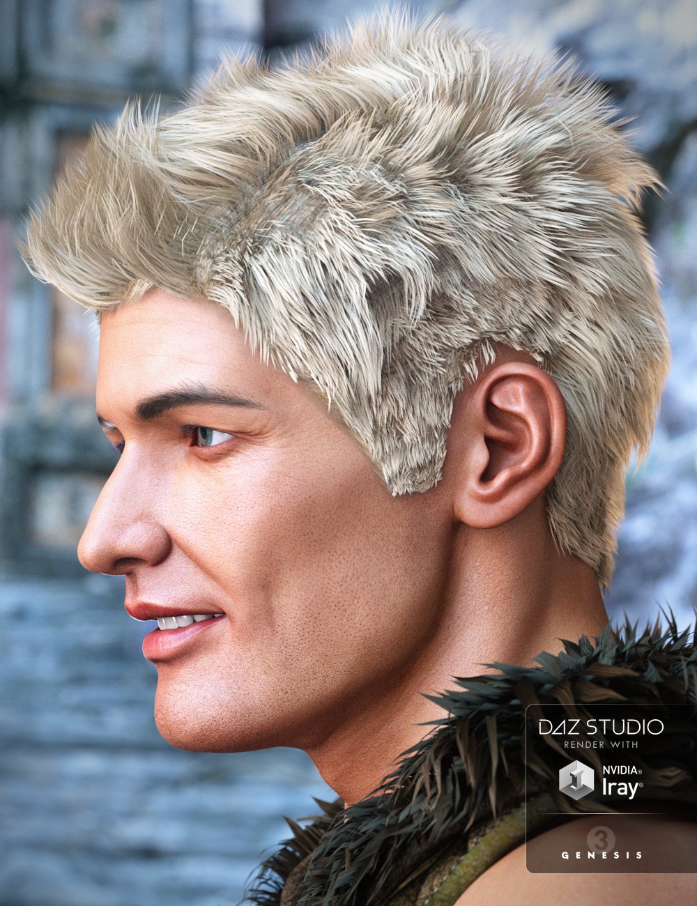 Jonathan Hair for Genesis 3 Male(s) by: 3DCelebrity, 3D Models by Daz 3D