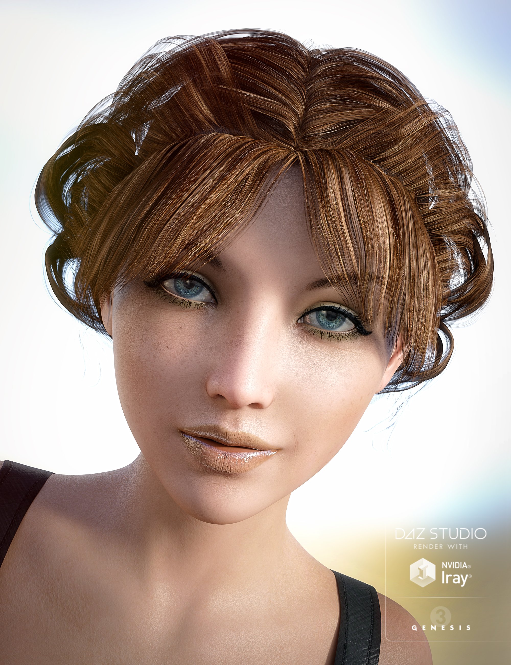 Classic Roll Hair for Genesis 3 Female(s) by: goldtassel, 3D Models by Daz 3D