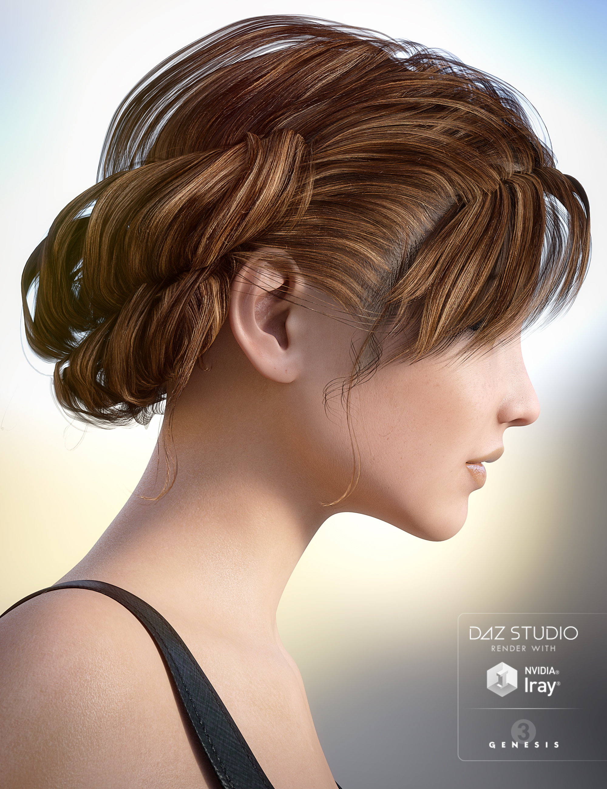 Classic Roll Hair for Genesis 3 Female(s) by: goldtassel, 3D Models by Daz 3D