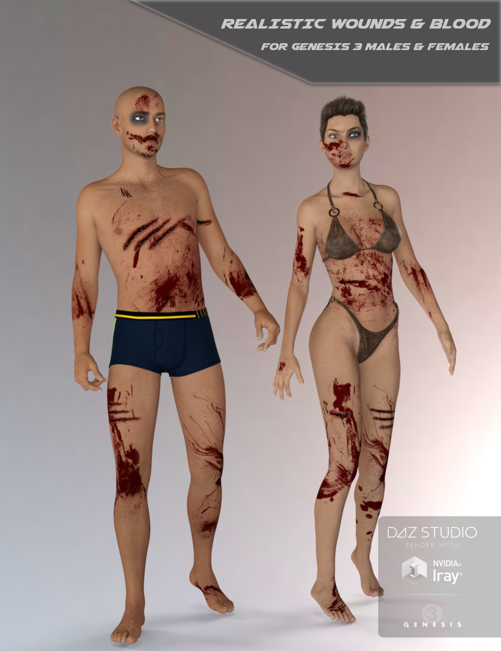 Realistic Wounds and Blood for Genesis 3 Male(s) and Female(s) Realistic Wounds and Blood for Genesis 3 Male(s) and Female(s) by: SF-Design, 3D Models by Daz 3D