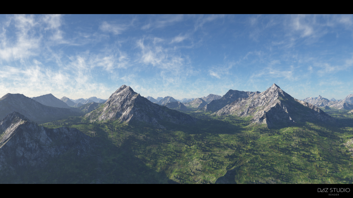 High Peaks Skydome and HDRI by: Flipmode, 3D Models by Daz 3D