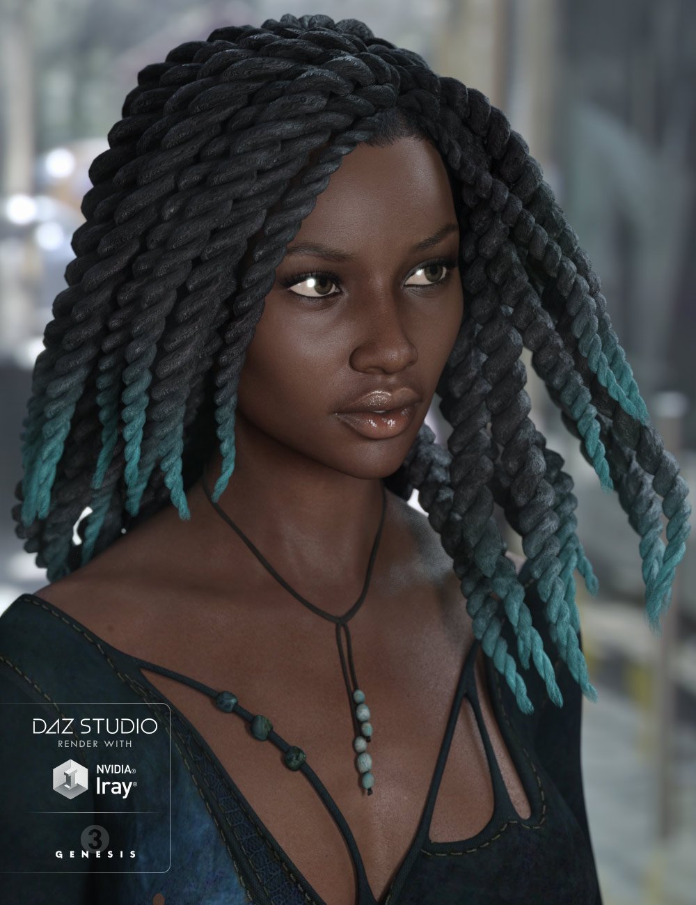 Haven Hair for Genesis 3 Female(s) by: AprilYSH, 3D Models by Daz 3D