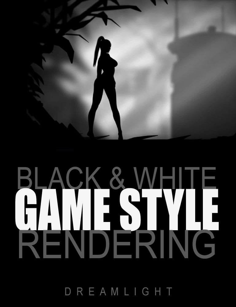 Black & White Game Style Rendering by: Dreamlight, 3D Models by Daz 3D