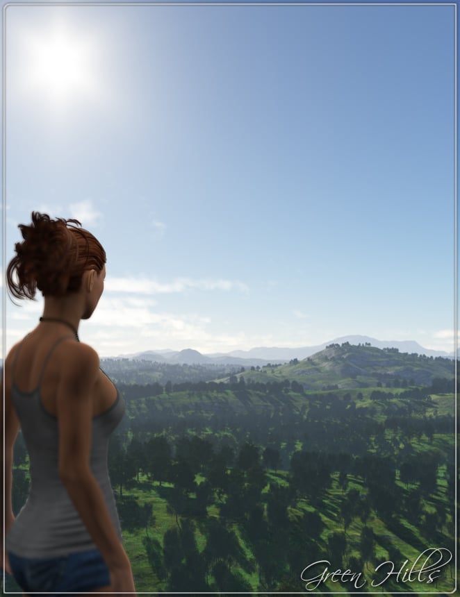 Green Hills Skydome and HDRI by: Flipmode, 3D Models by Daz 3D