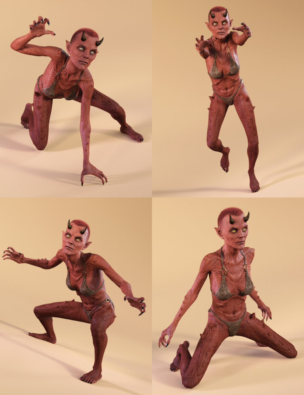 DA Anneka Demon Pose Set by: Design Anvil, 3D Models by Daz 3D
