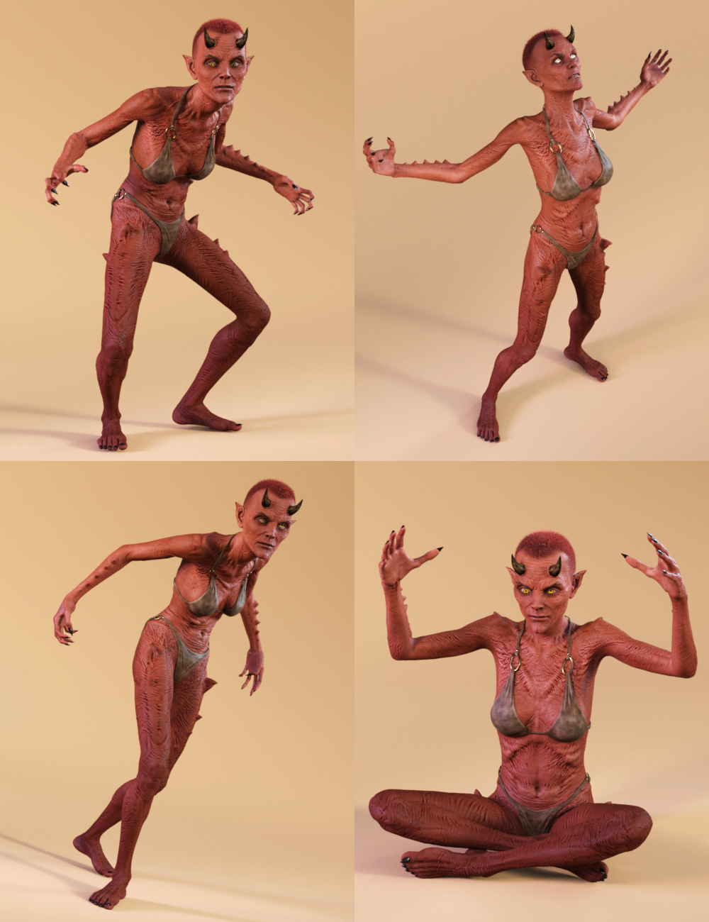 DA Anneka Demon Pose Set by: Design Anvil, 3D Models by Daz 3D
