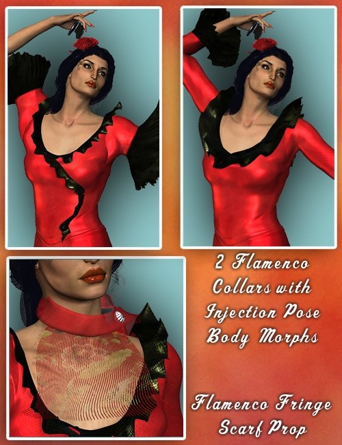 Spanish Rose -- Flamenco for V3 Add-ons by: , 3D Models by Daz 3D