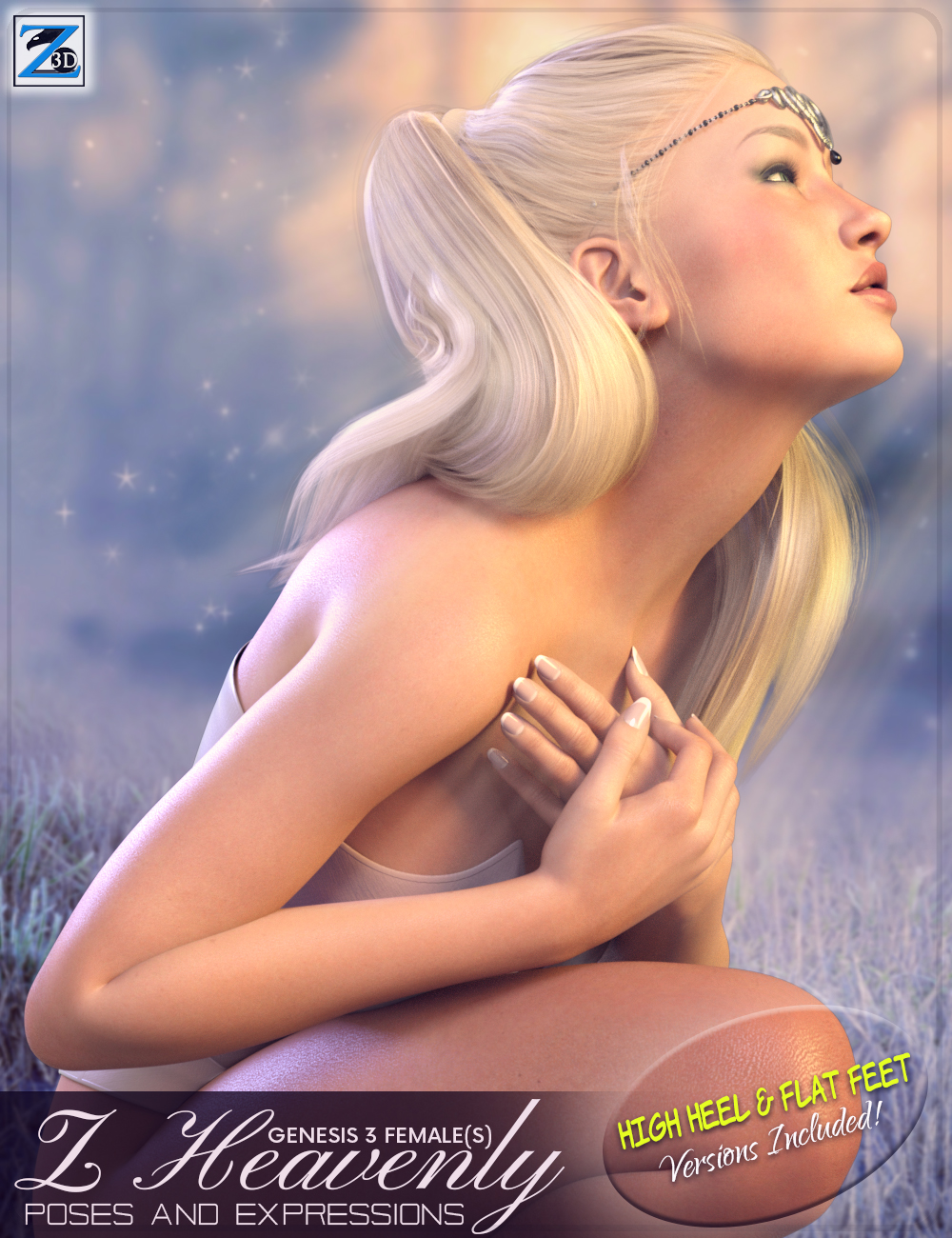Z Heavenly - Poses and Expressions for Genesis 3 Female by: Zeddicuss, 3D Models by Daz 3D