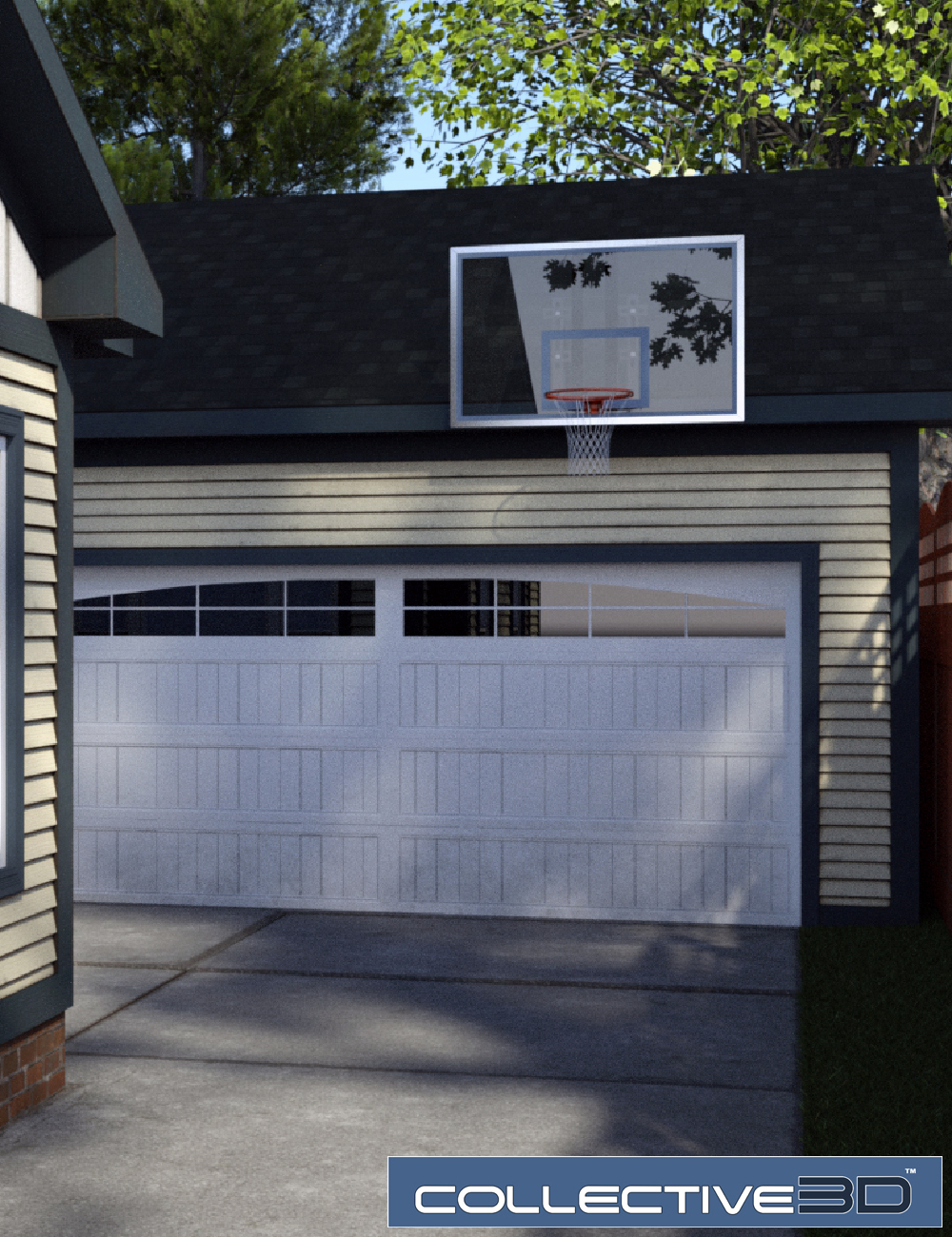 Collective3d Movie Sets Backyard Driveway by: Collective3d, 3D Models by Daz 3D