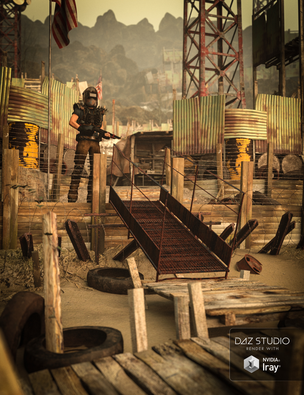 Post-Apocalyptic World: The Outpost by: ile-avalon, 3D Models by Daz 3D