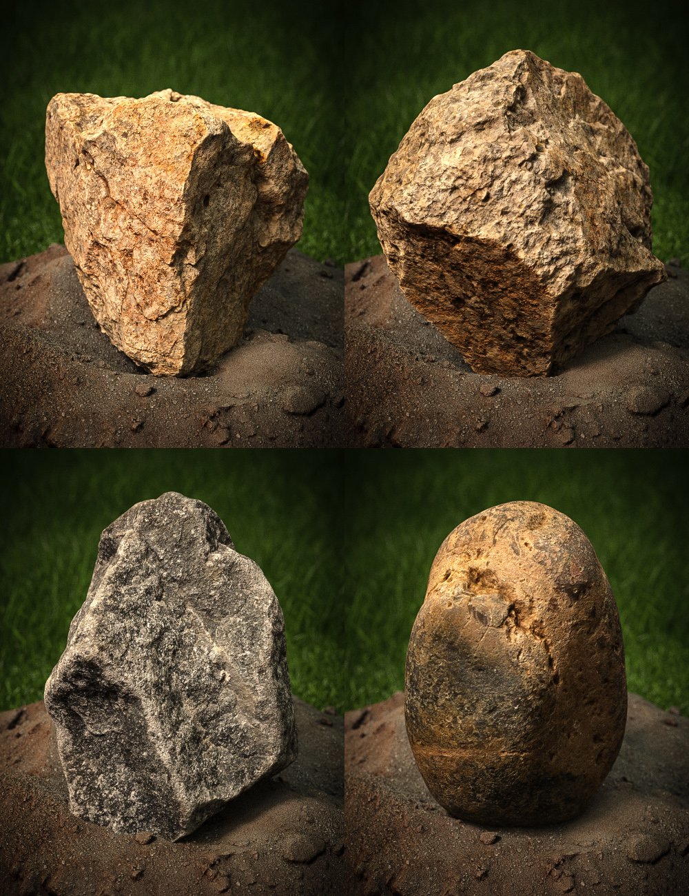Rock Collection - Real World Stones by: DimensionTheoryEcoManiac3D, 3D Models by Daz 3D