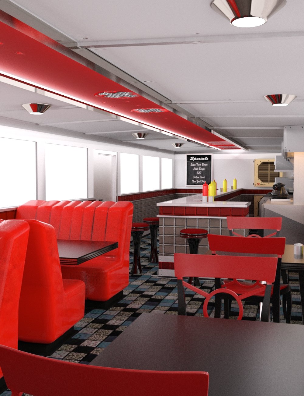 Jay's Diner by: Serum, 3D Models by Daz 3D