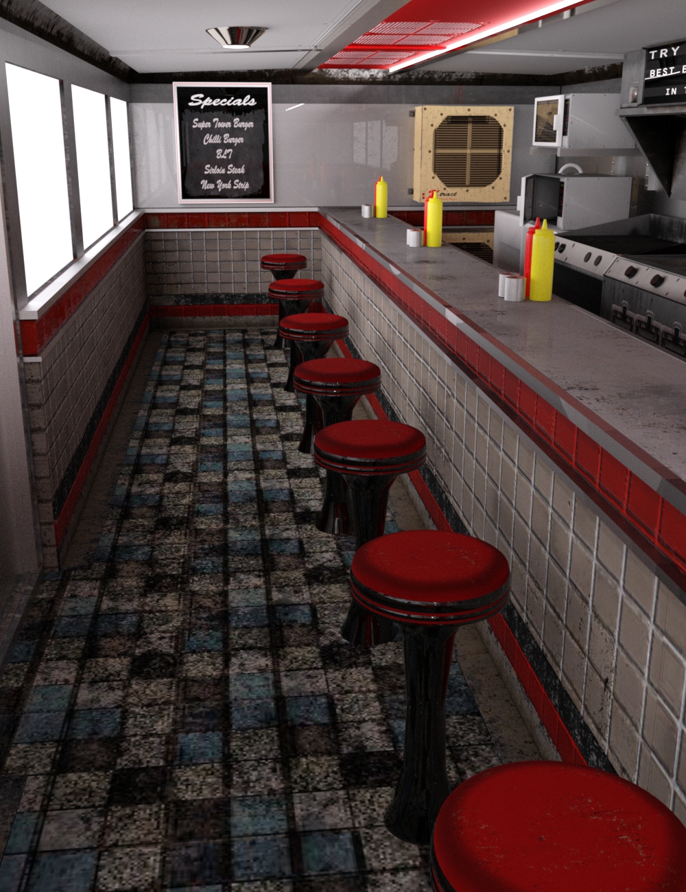 Jay's Diner by: Serum, 3D Models by Daz 3D