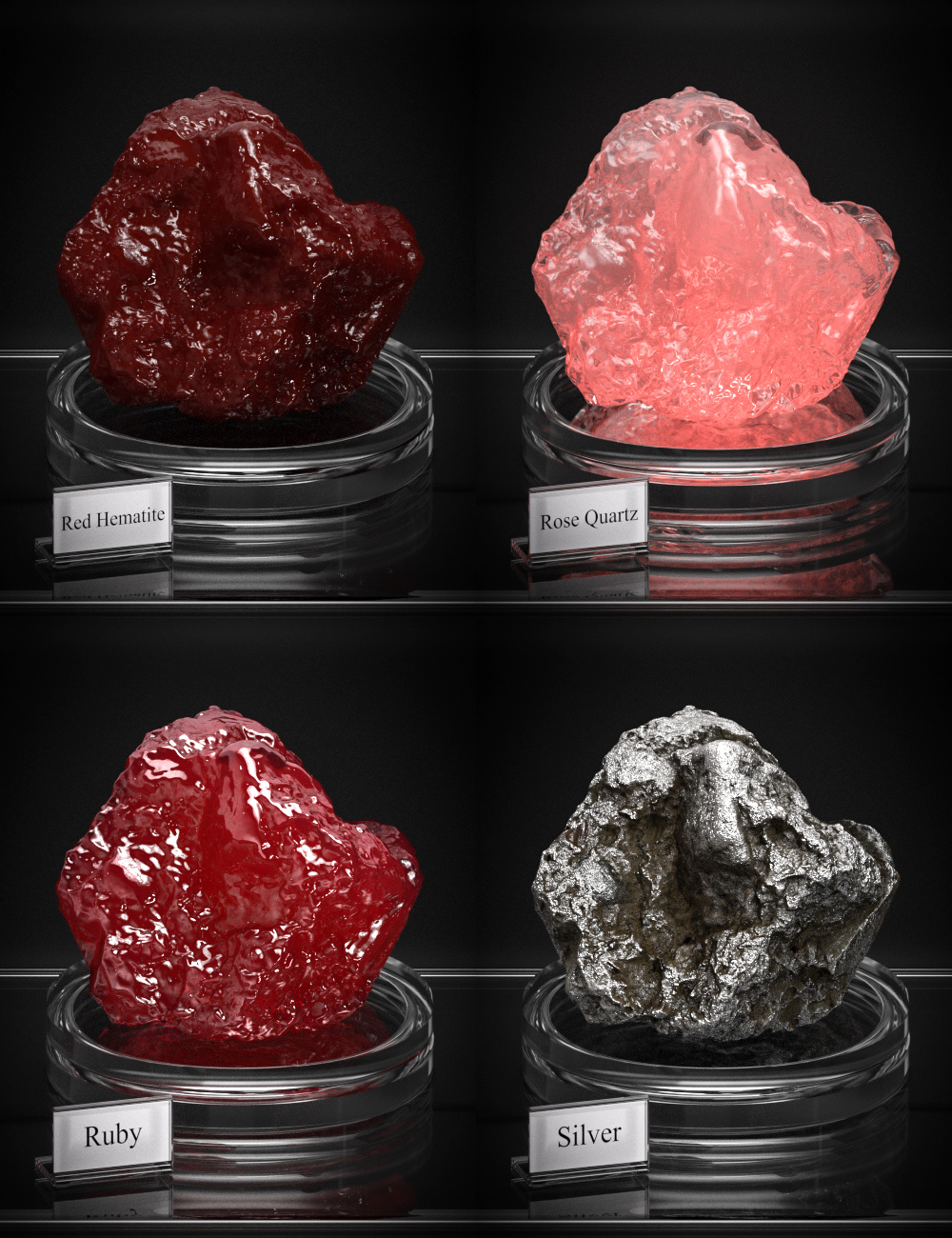 Gems and Minerals for Rock Collection by: DimensionTheoryEcoManiac3D, 3D Models by Daz 3D