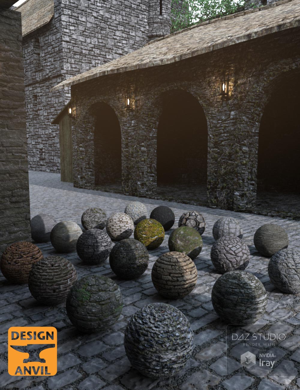 DA Stonework & Masonry Shaders by: Design Anvil, 3D Models by Daz 3D