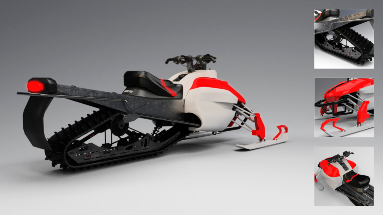 Performance Snowmobile by: Mely3D, 3D Models by Daz 3D