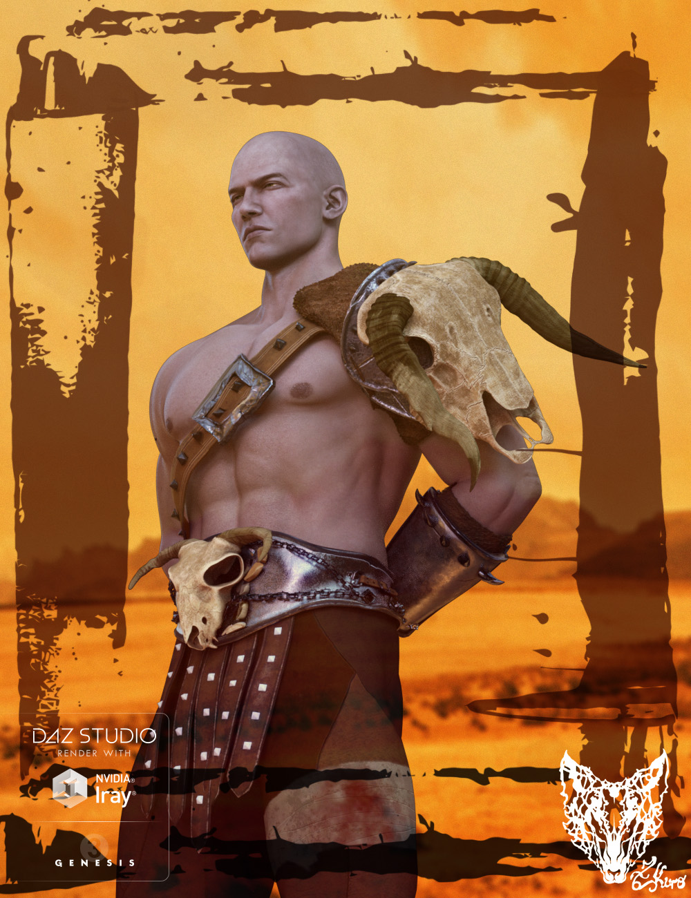 Barbarian Chieftain Barbarian Chieftain by: ZKuro, 3D Models by Daz 3D