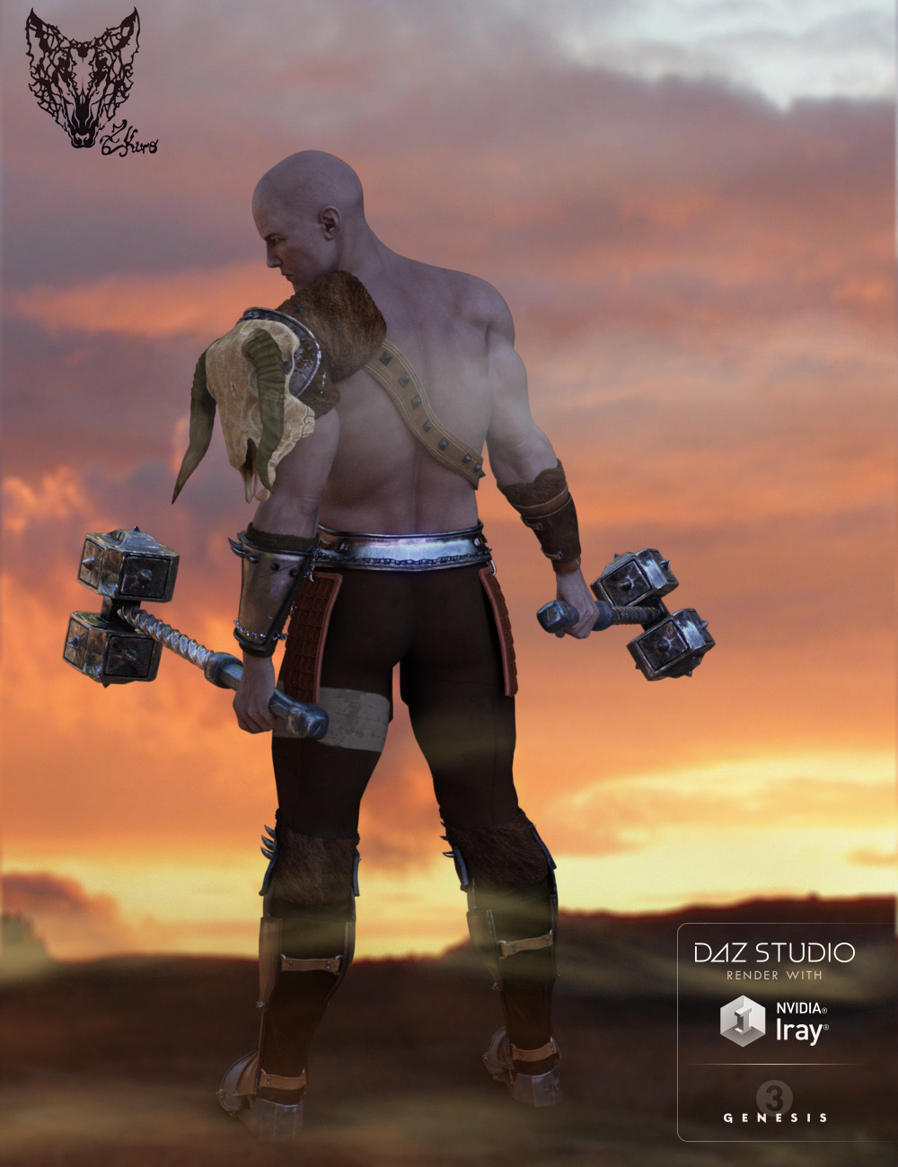 Barbarian Chieftain by: ZKuro, 3D Models by Daz 3D
