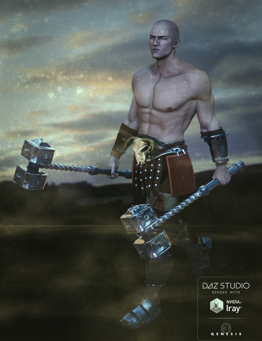 Barbarian Chieftain by: ZKuro, 3D Models by Daz 3D