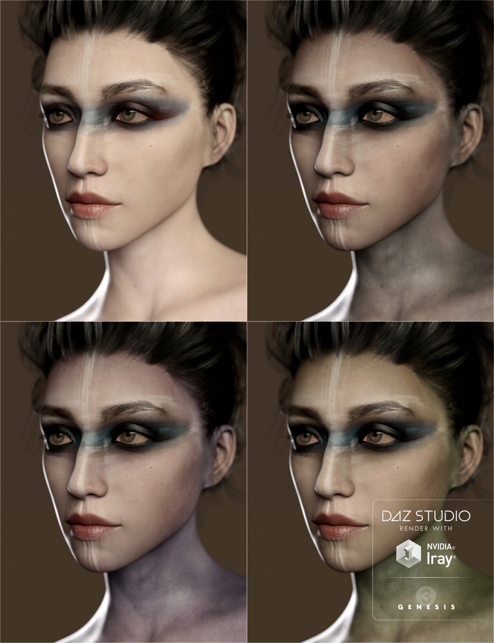 Ceridwen and Fantasy Skins for Genesis 3 Female by: Saiyaness, 3D Models by Daz 3D