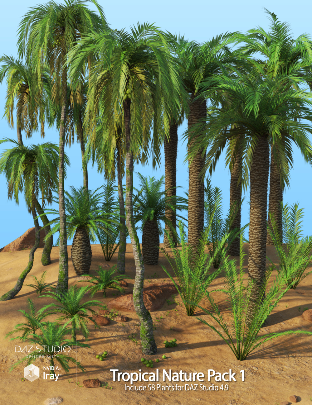 Tropical Nature Pack 1 by: Andrey Pestryakov, 3D Models by Daz 3D