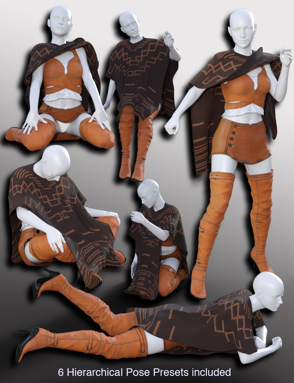 Poncho Girl Outfit for Genesis 3 Female(s) and Victoria 7 Poncho Girl Outfit for Genesis 3 Female(s) and Victoria 7 by: Meshitup, 3D Models by Daz 3D