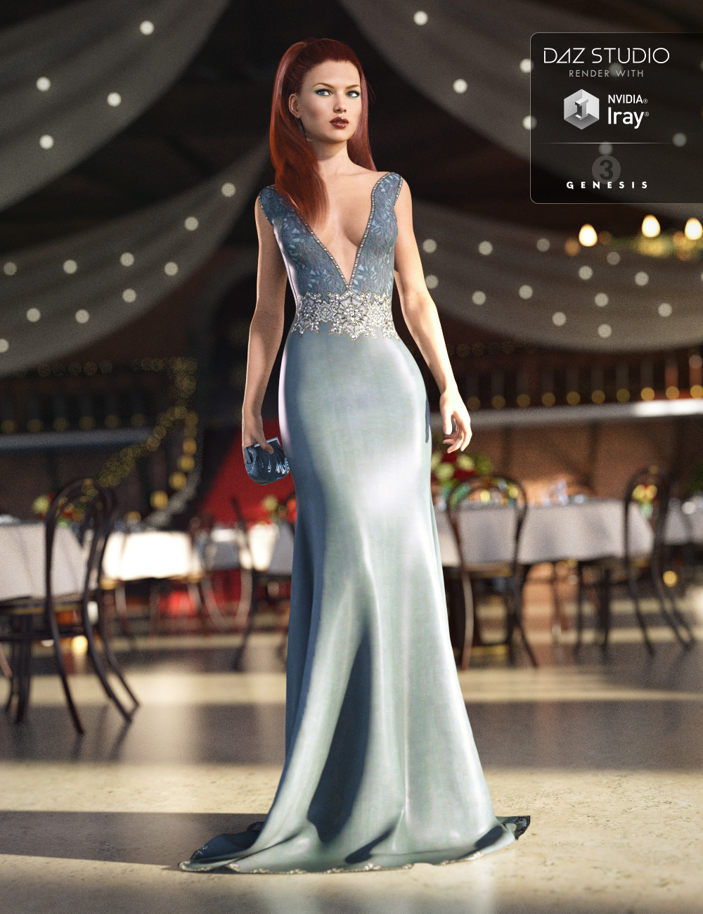 Vogue Evening Gown for Genesis 3 Female(s)