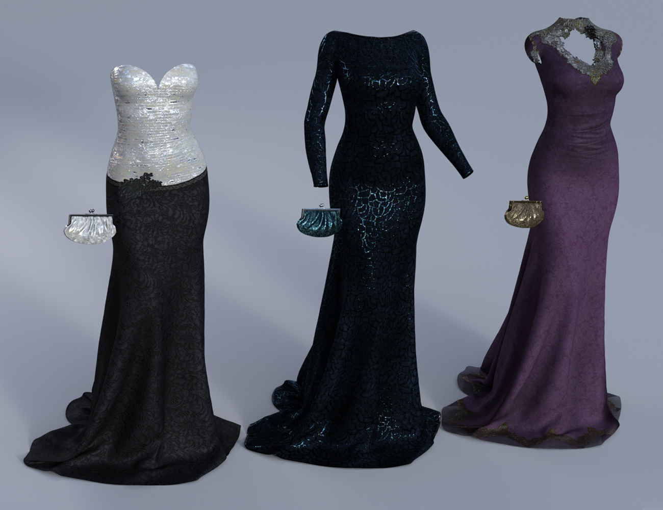 Vogue Evening Gown Textures by: Anna Benjamin, 3D Models by Daz 3D