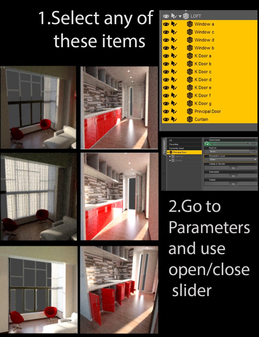 Contemporary Loft Contemporary Loft by: Human, 3D Models by Daz 3D