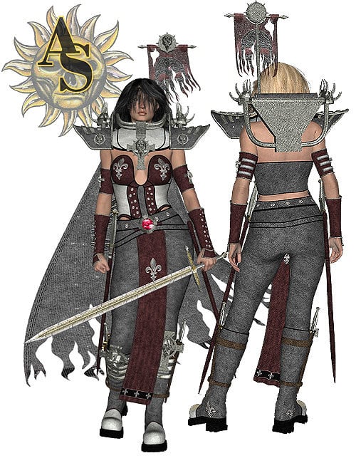 Apocalyptic Sun Armor for V3 by: LesthatVal3dartsagesdragon, 3D Models by Daz 3D
