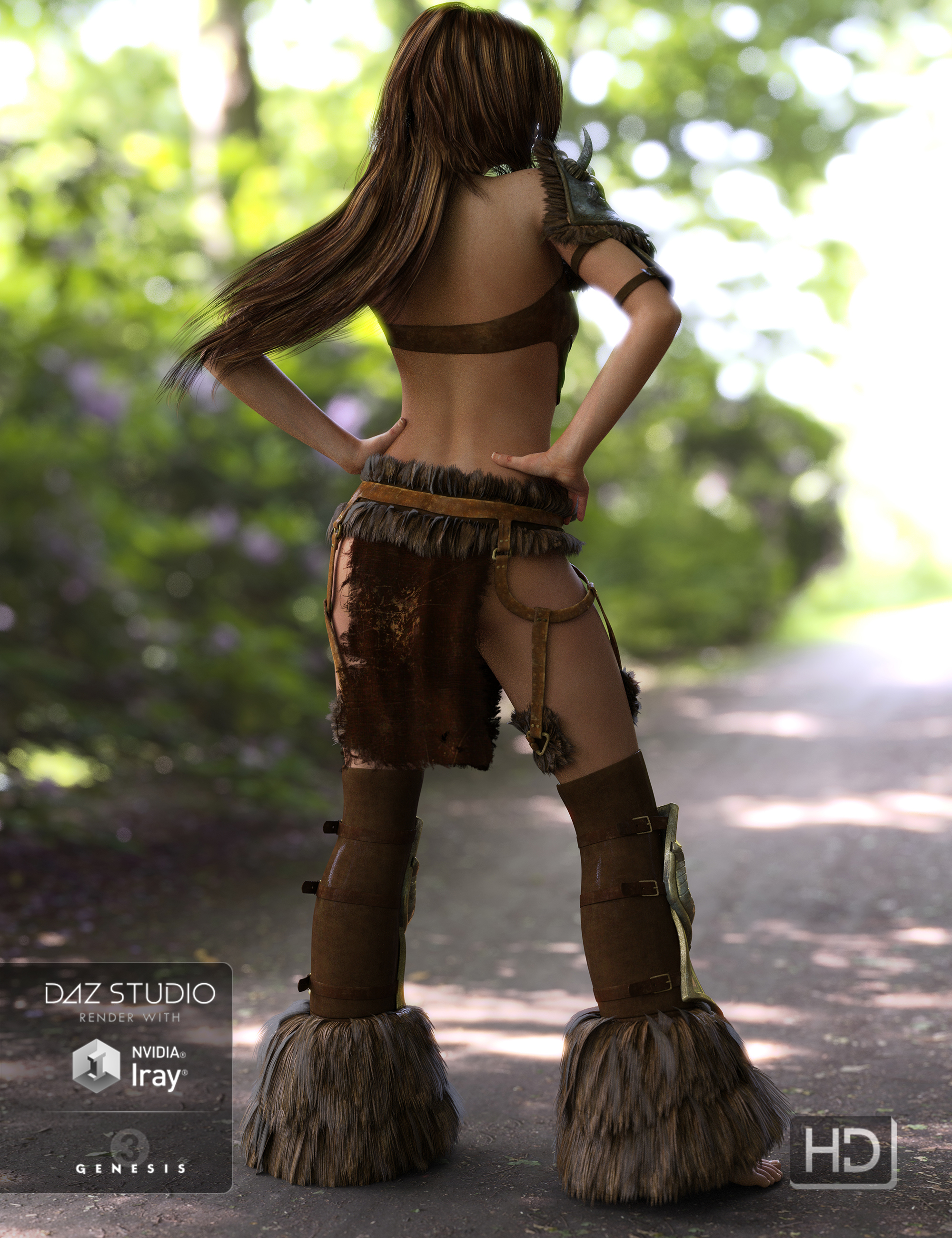 Untamed Warrior for Genesis 3 Female(s) by: Ryverthorn, 3D Models by Daz 3D
