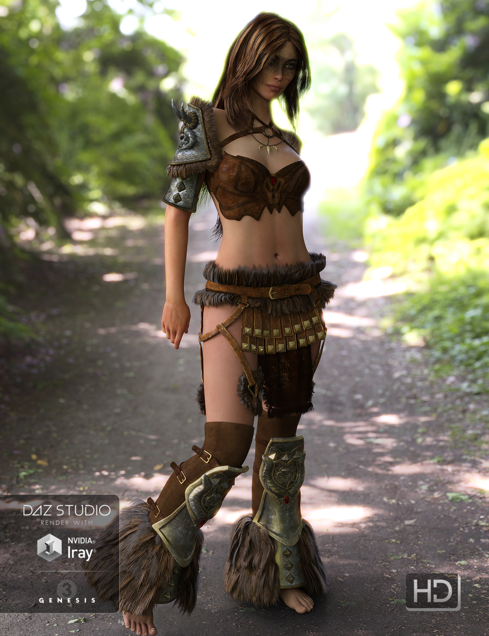 Untamed Warrior for Genesis 3 Female(s) by: Ryverthorn, 3D Models by Daz 3D