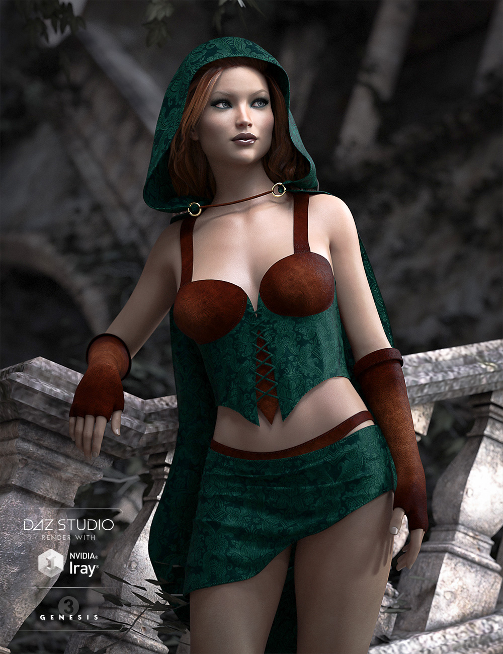 Fantasy Thief for Genesis 3 Female(s) by: Ravnheart, 3D Models by Daz 3D