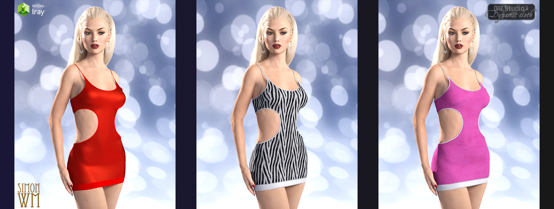 Dynamic Lingerie Collection for Genesis 3 Female & Victoria 7 by: SimonWMOptiTex, 3D Models by Daz 3D