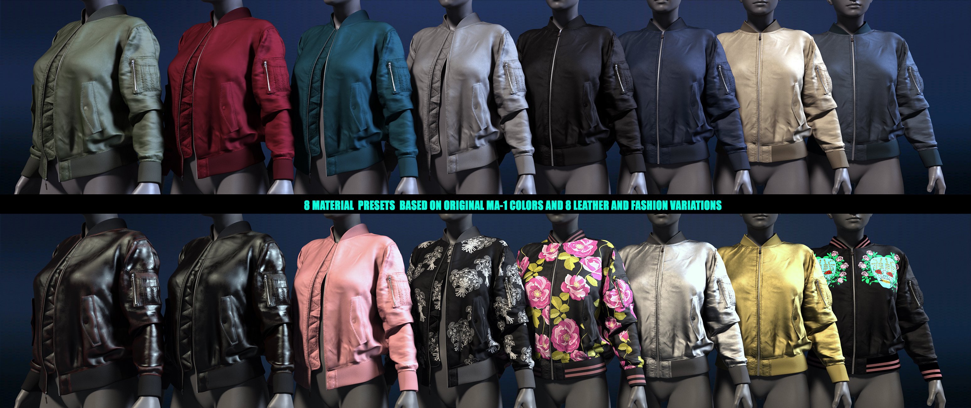 MA-1 Flight Jacket for Genesis 3 Female(s) MA-1 Flight Jacket for Genesis 3 Female(s) by: Linday, 3D Models by Daz 3D