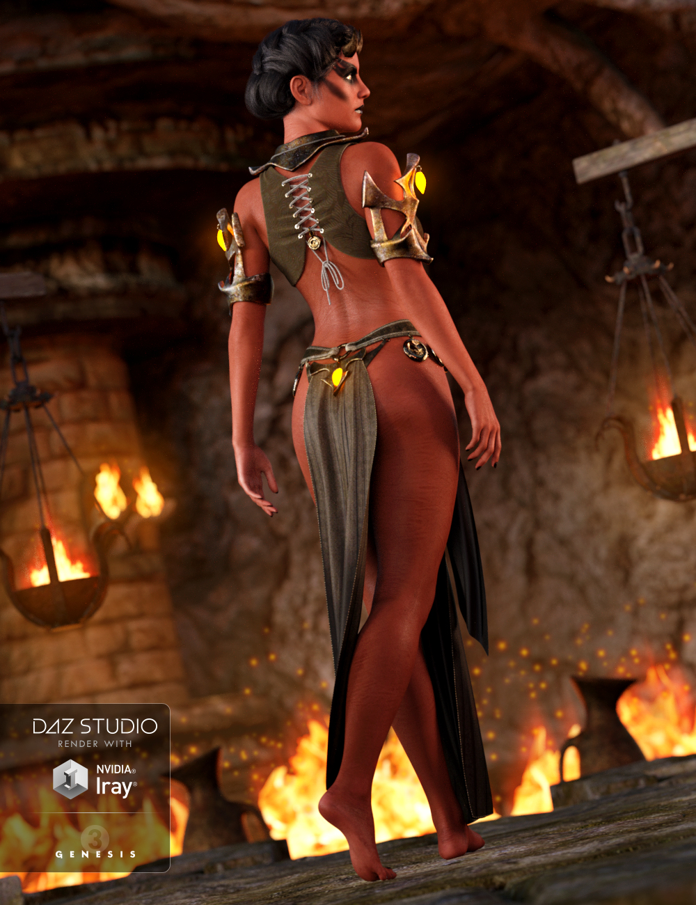 Daemon Outfit for Genesis 3 Female(s) by: Anna BenjaminMada, 3D Models by Daz 3D