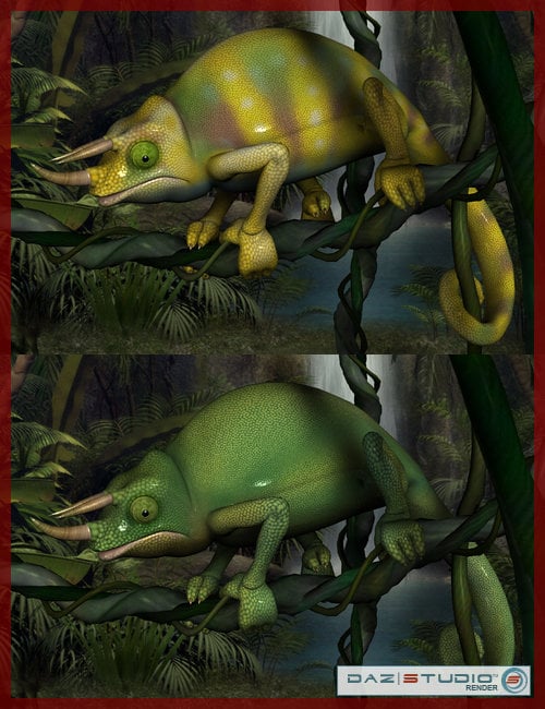 Toonimal Chameleon by: Gorodin, 3D Models by Daz 3D