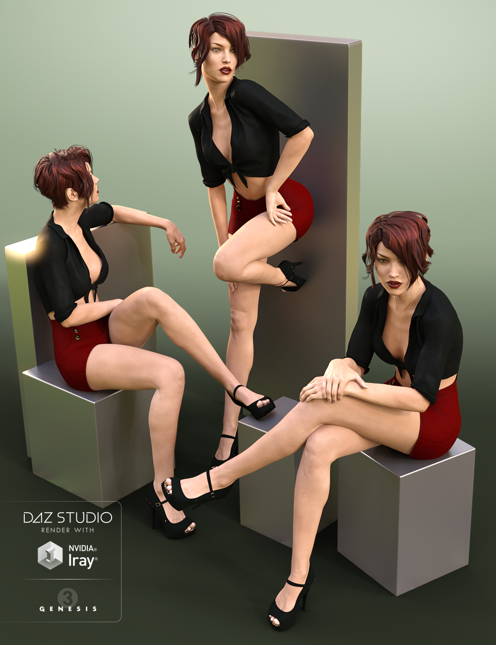 Woman on a Train Poses for Victoria 7 by: Devon, 3D Models by Daz 3D