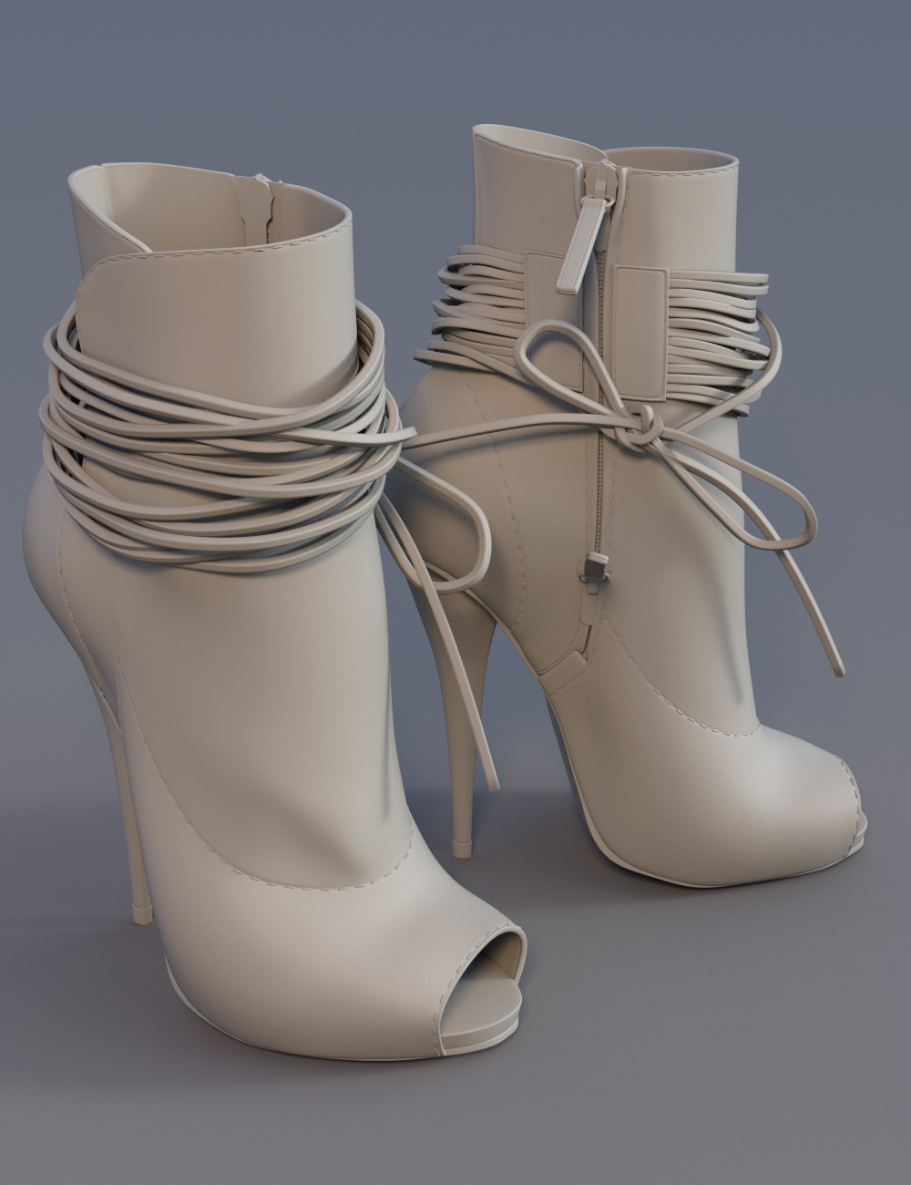 Open Toe High Heel Boots for Genesis 3 Female(s) | Daz 3D